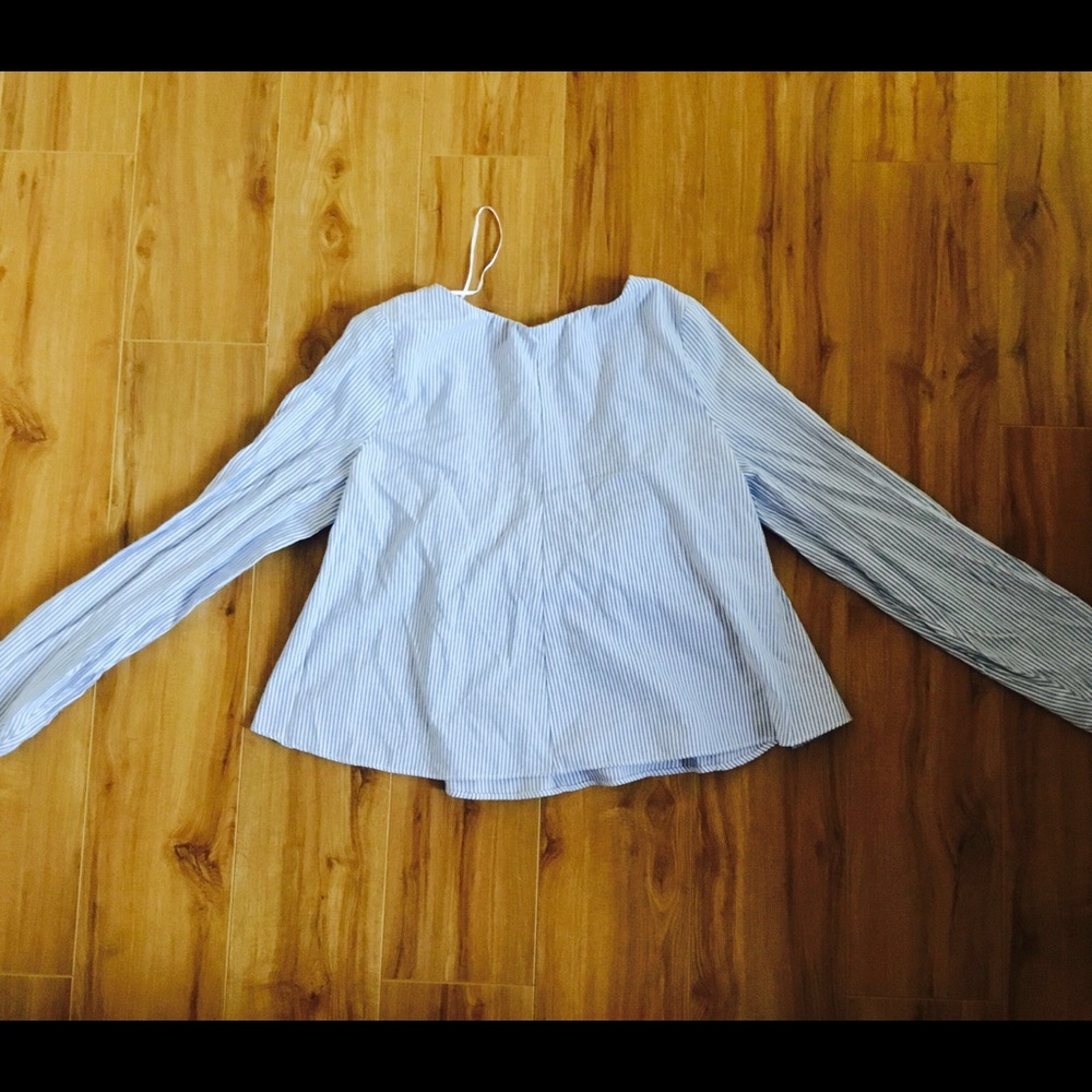 Zara Open Back Striped Top